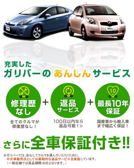 �K���o�[�͒��ÎԂł��P�O�O���ۏ؁I