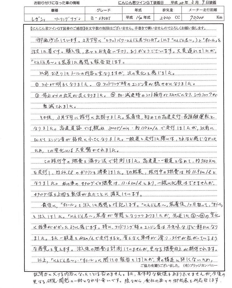 にんじん君ツインGT感想文