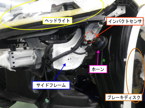 �C���p�N�g�Z���T�̎��t���ʒu